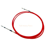 2 Pcs/set 9FT Universal 3300/33C Throttle Cable Fits for Yamaha/ Honda/ Suzuki Boat Control Red - Fab Heavy Parts