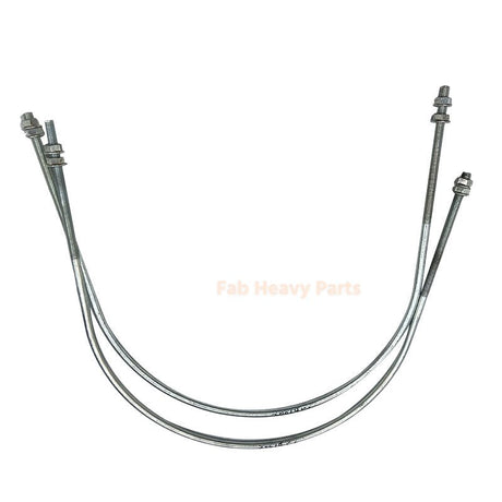 2 Piece Muffler U Bolt 4420083 Fits for Hitachi ZX200 ZX210H ZX230 ZX240H ZX330 ZX350H ZX350W ZX500W - Fab Heavy Parts