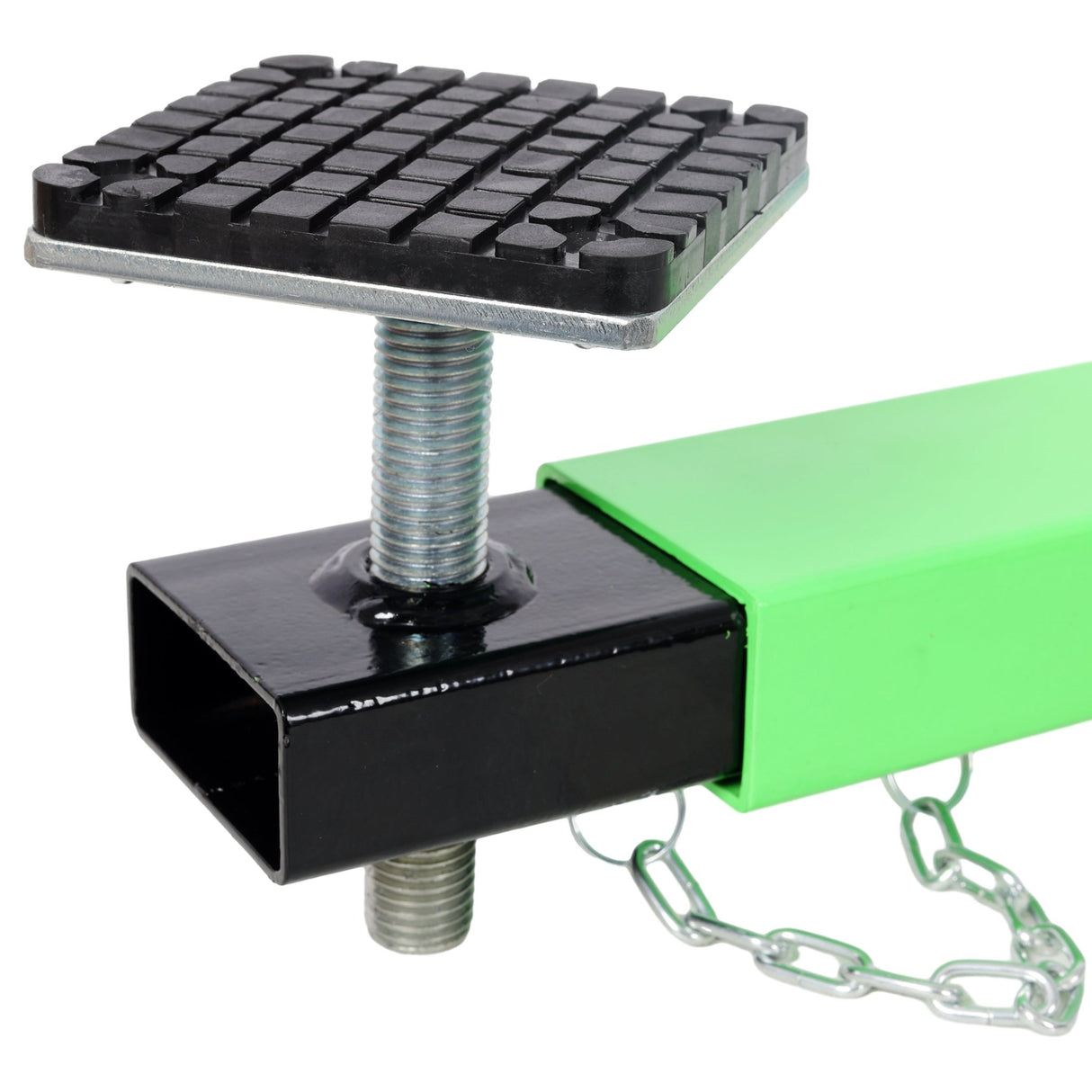 2 Ton Floor Jack Cross Beam Adapter for Floor Jacks Engine Hoist Shop Crane Car Jack Underframe Cross Bar Cross - piece with Rubber Pads - Fab Heavy Parts