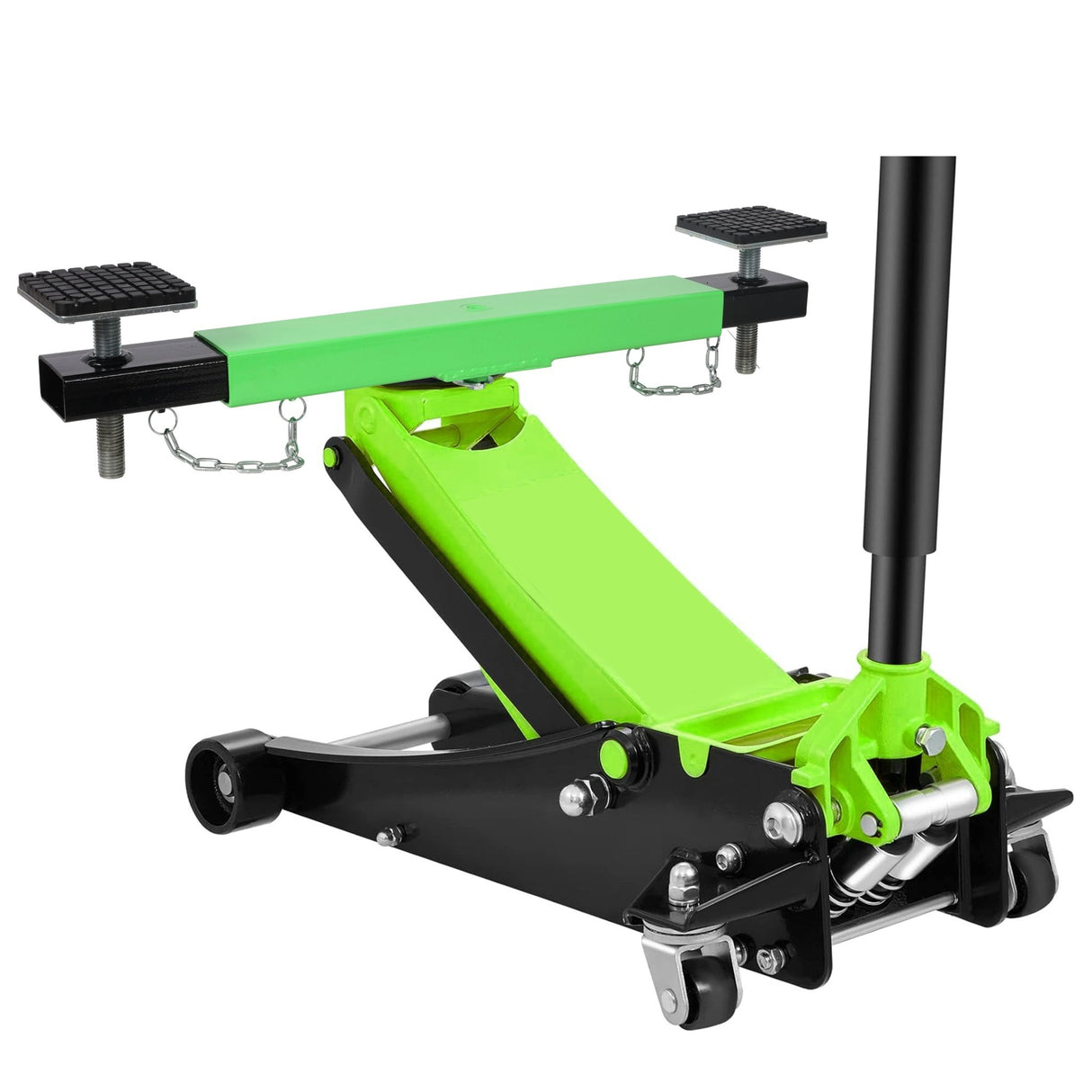 2 Ton Floor Jack Cross Beam Adapter for Floor Jacks Engine Hoist Shop Crane Car Jack Underframe Cross Bar Cross - piece with Rubber Pads - Fab Heavy Parts