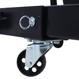 2 Ton Folding Engine Cherry Picker Shop Crane Hoist Lift Heavy Duty Steel with 6 Iron Caster Wheels Black - Fab Heavy Parts