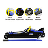 2 Ton Low Profile Floor Jack HeavyDuty Steel with Single Piston Quick Lift Pump Lifting Range 3.3" - 15.2" - Fab Heavy Parts