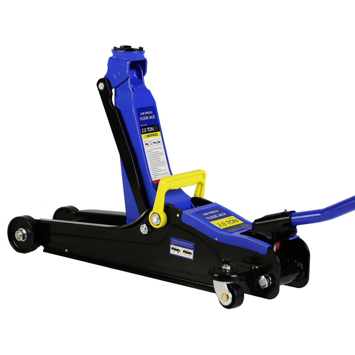 2 Ton Low Profile Floor Jack HeavyDuty Steel with Single Piston Quick Lift Pump Lifting Range 3.3" - 15.2" - Fab Heavy Parts