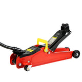 2 Ton Low Profile Heavy Duty Steel Racing Floor Jack with Single Piston Quick Lift Pump Lifting Range 3.3" - 15.2" - Fab Heavy Parts