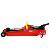 2 Ton Low Profile Heavy Duty Steel Racing Floor Jack with Single Piston Quick Lift Pump Lifting Range 3.3" - 15.2" - Fab Heavy Parts
