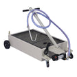 20 Gallon Low - Profile Oil Drain Pan with Electric Pump - Gray - Fab Heavy Parts