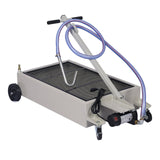 20 Gallon Low - Profile Oil Drain Pan with Electric Pump - Gray - Fab Heavy Parts