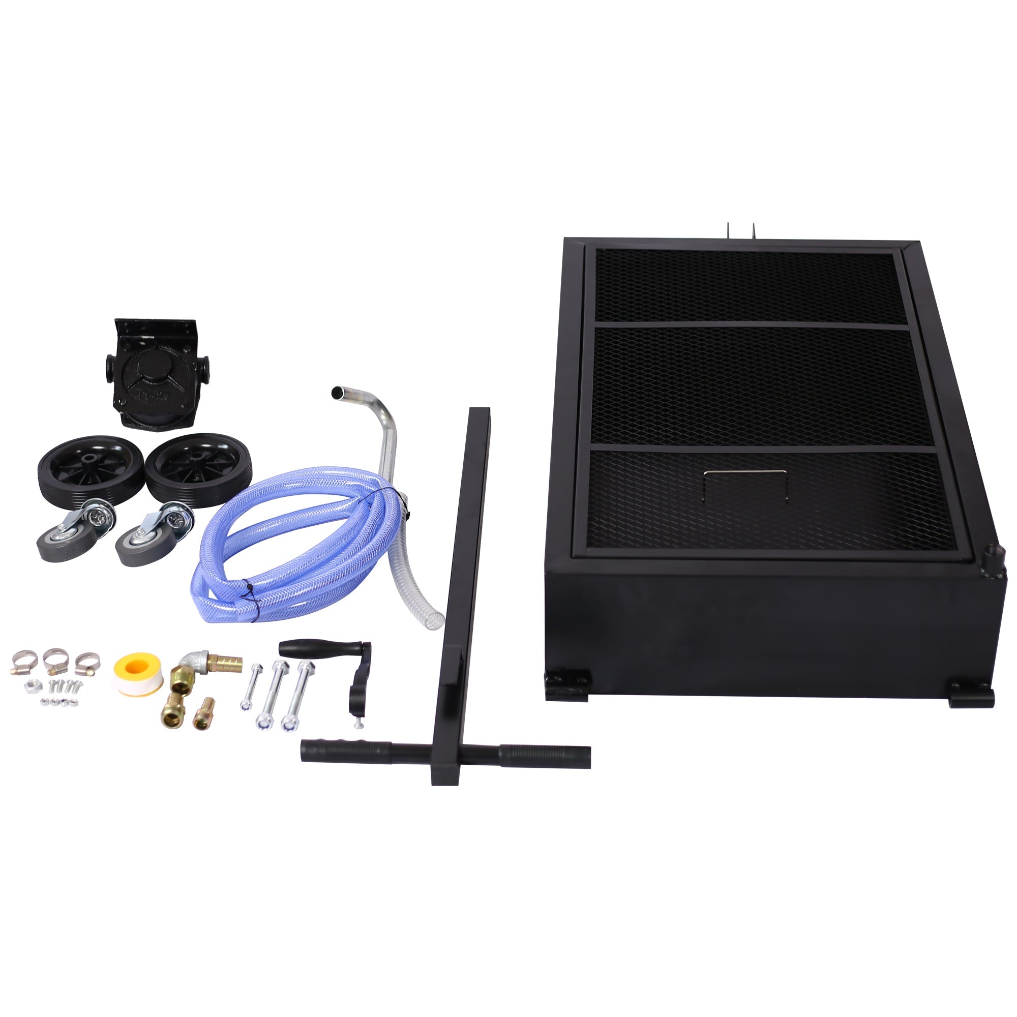 20 Gallon Low Profile Oil Drain Pan with manual Pump - Fab Heavy Parts