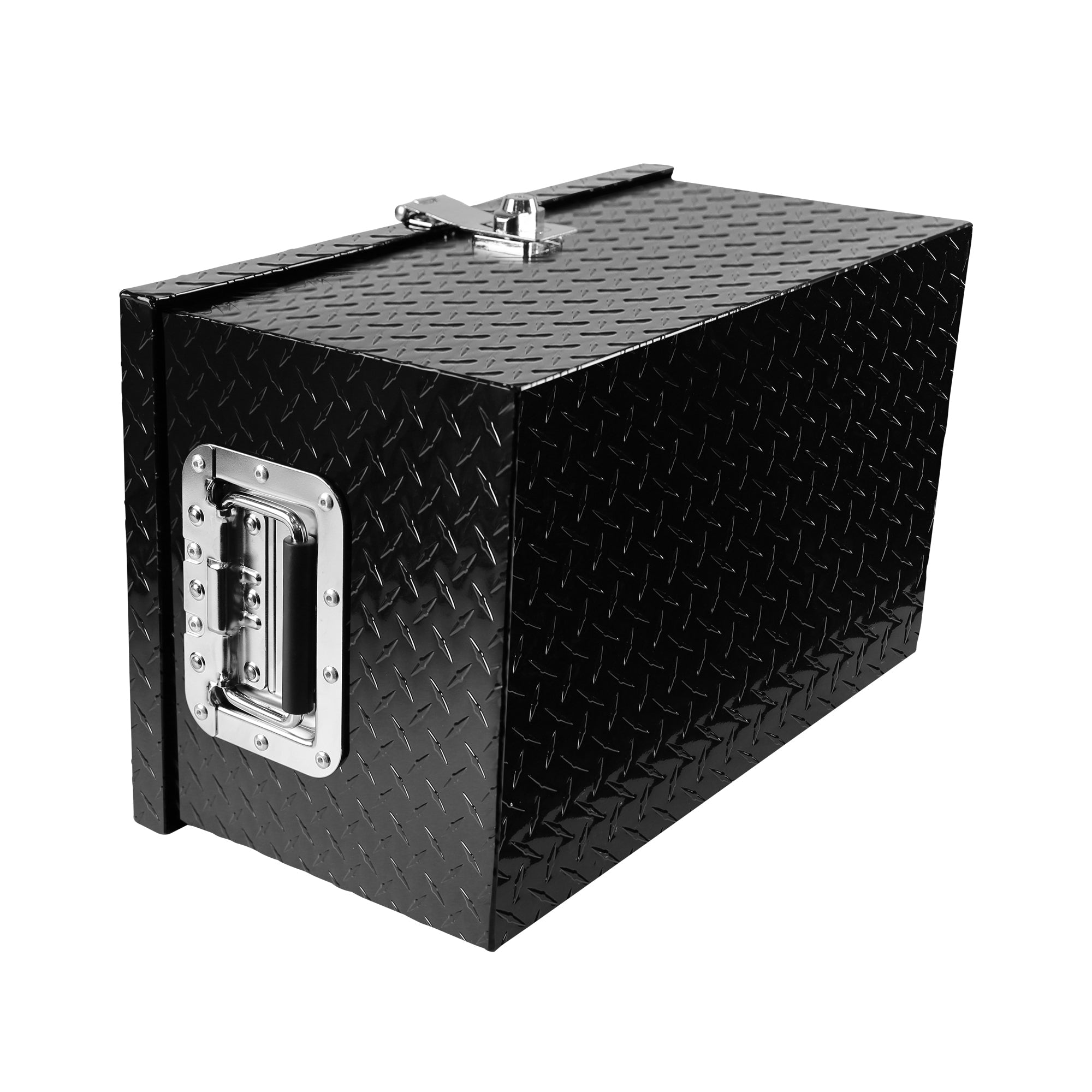 20 Inch Truck Box Aluminum Tool Box with Lock Side Handle and Keys Black 20.1