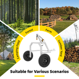 20" Log Skidding Arch & Hauler Kit 1500 lbs Capacity Log Dolly with Manual Winch Chain & Strap Heavy Duty Rust - Resistant Steel Log Carrier for Farm, Firewood & Forestry Transport - Fab Heavy Parts