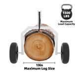 20" Log Skidding Arch & Hauler Kit 1500 lbs Capacity Log Dolly with Manual Winch Chain & Strap Heavy Duty Rust - Resistant Steel Log Carrier for Farm, Firewood & Forestry Transport - Fab Heavy Parts