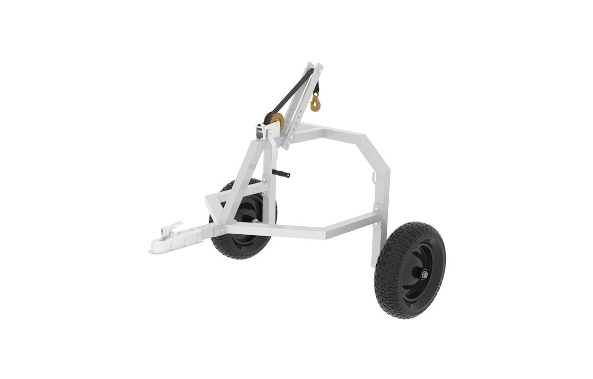 20" Log Skidding Arch & Hauler Kit 1500 lbs Capacity Log Dolly with Manual Winch Chain & Strap Heavy Duty Rust - Resistant Steel Log Carrier for Farm, Firewood & Forestry Transport - Fab Heavy Parts