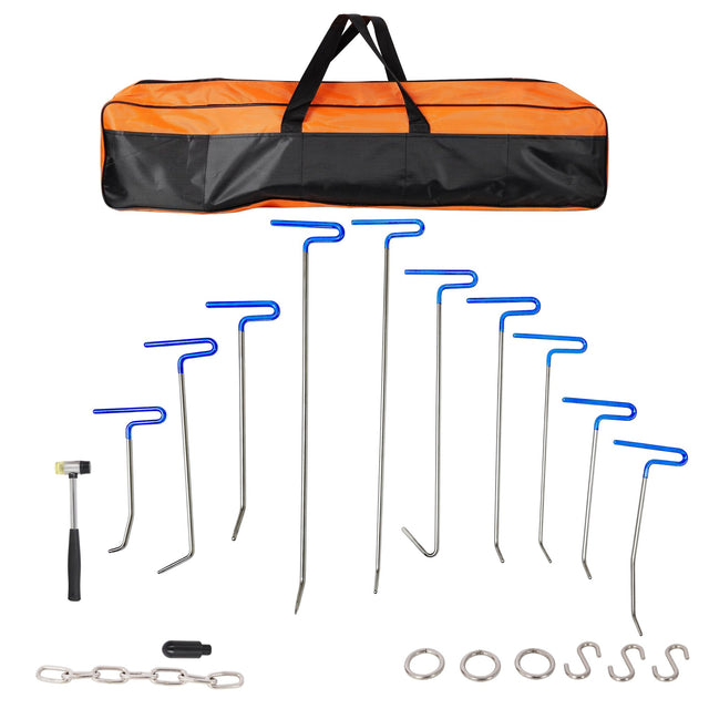 20 Pcs Paintless Dent Repair Rods Kit Stainless Steel Dent Removal Tools for Car Hail Damage, Door Dings, Minor Dents - Fab Heavy Parts