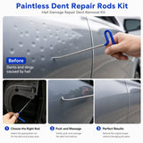20 Pcs Paintless Dent Repair Rods Kit Stainless Steel Dent Removal Tools for Car Hail Damage, Door Dings, Minor Dents - Fab Heavy Parts