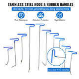 20 Pcs Paintless Dent Repair Rods Kit Stainless Steel Dent Removal Tools for Car Hail Damage, Door Dings, Minor Dents - Fab Heavy Parts