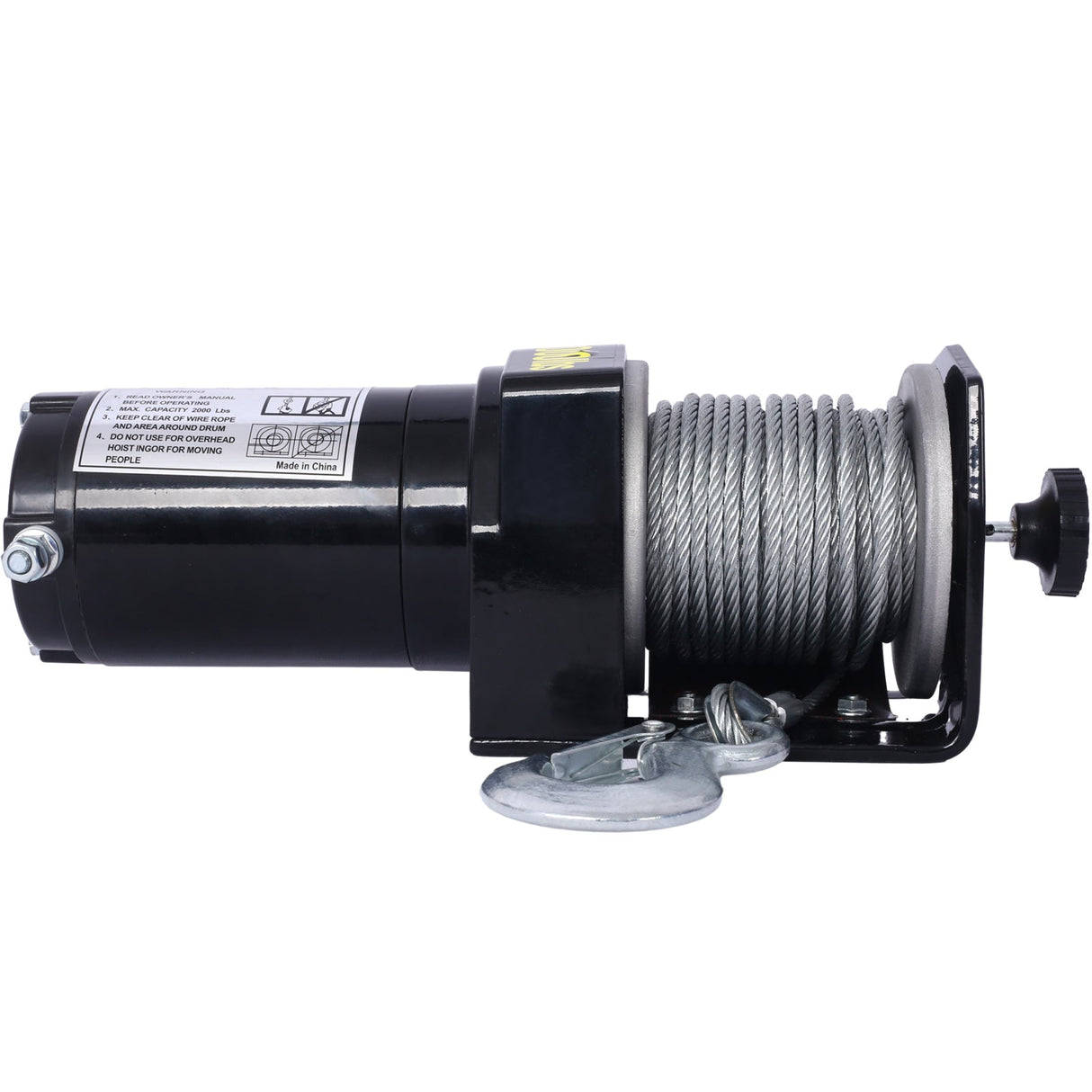 2000lb 12V Electric Winch Off - Road Waterproof Steel Cable - Fab Heavy Parts