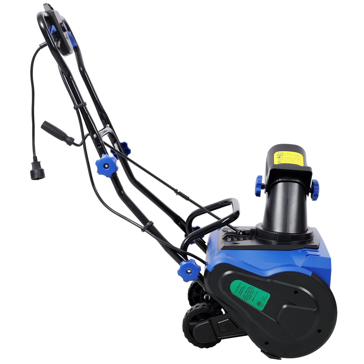 20inch Corded Electric Snow Thrower 120V/60HZ 15 Amp Motor 30FT Throwing Distance ETL Certificate - Blue - Fab Heavy Parts