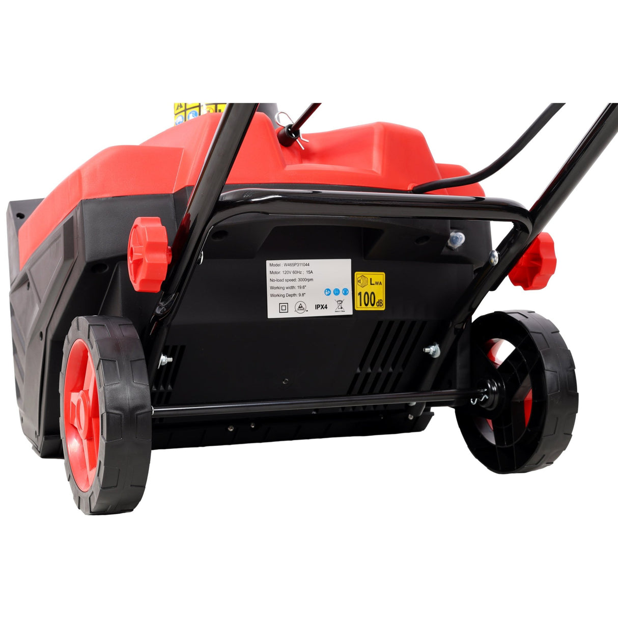 20inch Corded Electric Snow Thrower with LED 120V/60HZ 15 Amp Motor 30FT Throwing Distance - Red - Fab Heavy Parts