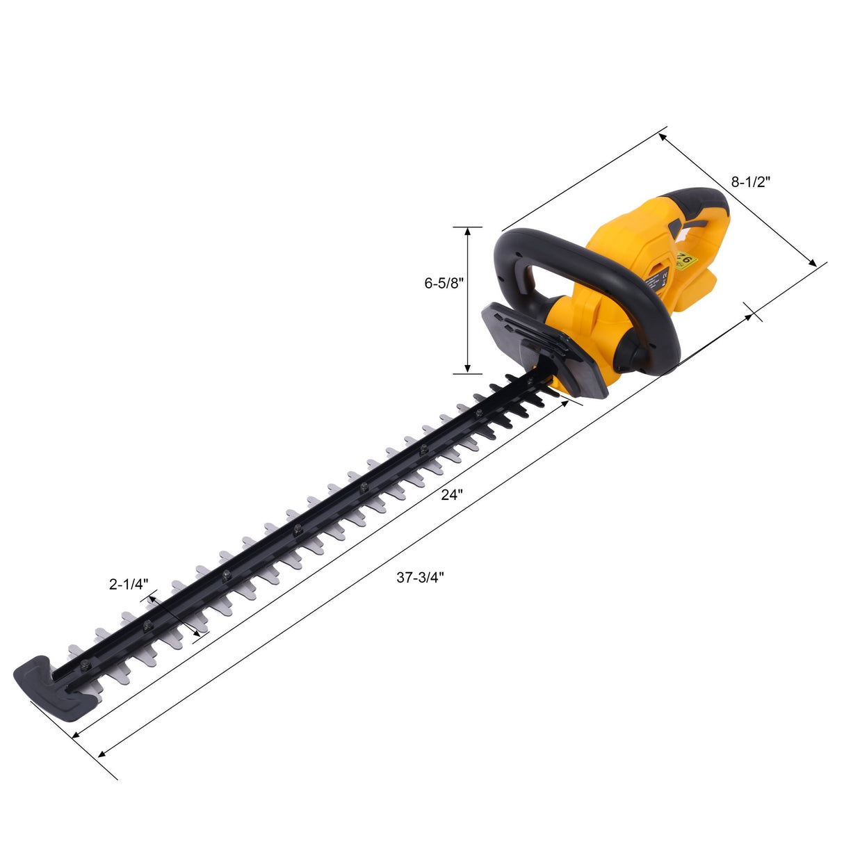 20V Cordless Hedge Trimmer 22 Inch Steel Blade Reduced Vibration Battery and Charger Included - Fab Heavy Parts