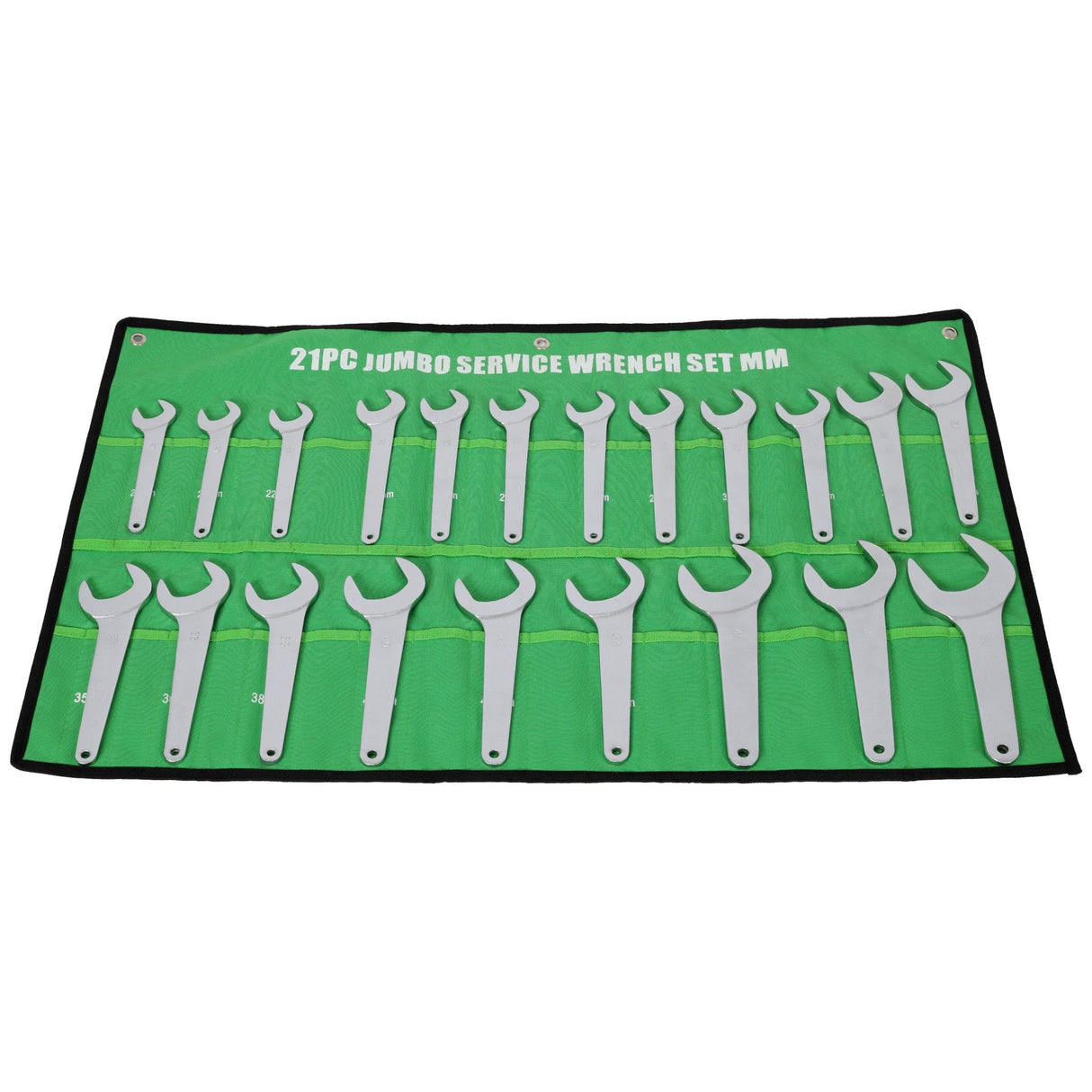 21 PCS Metric Jumbo Service Wrench Set CR-V Forged Steel Large Combination Wrenches Chrome Plated - Fab Heavy Parts