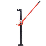 High Lift Farm Jack 48" 7000 lbs Capacity Ratcheting Off Road Heavy-Duty--Red