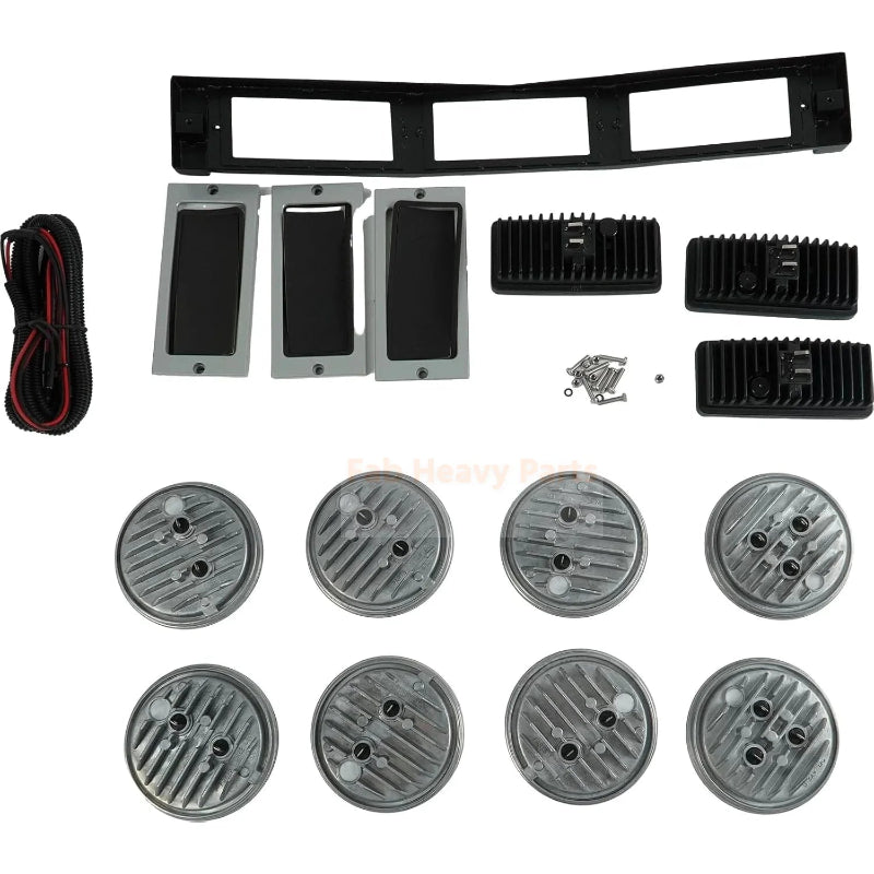 228W 12V 24V LED Front Hood Light Conversion Kit A155077 70239804 AR48723 Fits for JD Tractor 4050 4250 4450 4055 4255 4455 - Fab Heavy Parts