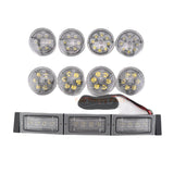 228W 12V 24V LED Front Hood Light Conversion Kit Fits for John Deere Tractor 4050 4250 4450 4055 4255 4455 - Fab Heavy Parts