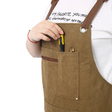 Long Apron Heavy Duty Canvas Tool 16 Oz--Brown