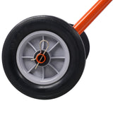 370W Portable Electric Concrete Mixer Cement Mixing Barrow Machine Mortar Handle with Wheel 4.6 cu/ft.--Orange