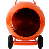 224L 8CUFT Horizontal Portable Cement Mixer Wheel Barrow Portable Cement Concrete Mixer 115V-60HZ