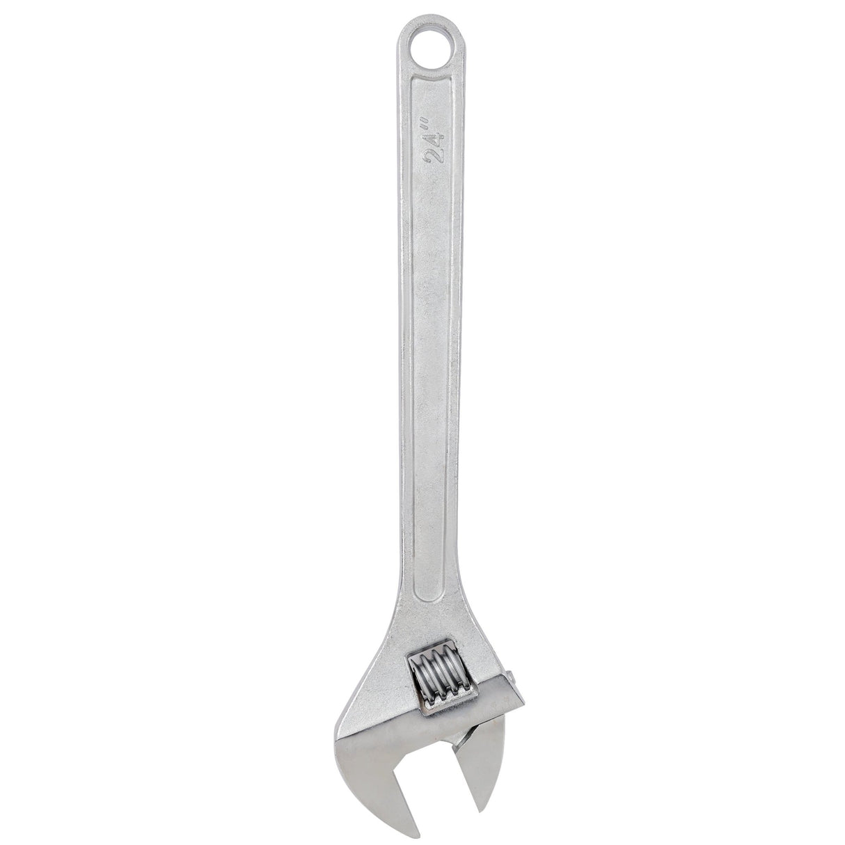 24 Inch Adjustable Wrench Drop Forged Carbon Steel Adjustable Spanner Wide Open Jaw Adjustable Wrench, Chrome Plated Polished Finish - Fab Heavy Parts