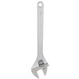 24 Inch Adjustable Wrench Drop Forged Carbon Steel Adjustable Spanner Wide Open Jaw Adjustable Wrench, Chrome Plated Polished Finish - Fab Heavy Parts