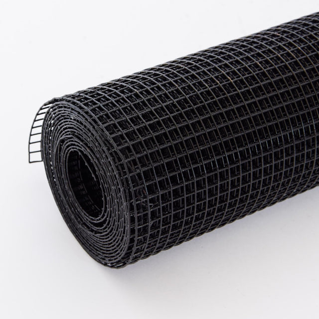 24 inch×100 ft Black Vinyl Coated Hardware Cloth 21 Gauge 1/4 inch Black PVC Hardware Cloth Black Welded Wire Fence - Fab Heavy Parts