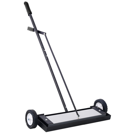 24'' Rolling Magnetic Pick - Up Sweeper Heavy Duty Push - Type with Release 100 Lbs Capacity - Fab Heavy Parts