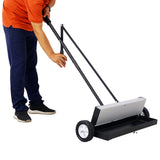 24'' Rolling Magnetic Pick - Up Sweeper Heavy Duty Push - Type with Release 100 Lbs Capacity - Fab Heavy Parts