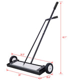 24'' Rolling Magnetic Pick - Up Sweeper Heavy Duty Push - Type with Release 100 Lbs Capacity - Fab Heavy Parts