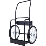 Large Dual Oxygen Tank Cart Dolly with Double Cylinder 20" Pneumatic Wheels Two Fastening Belts--Black