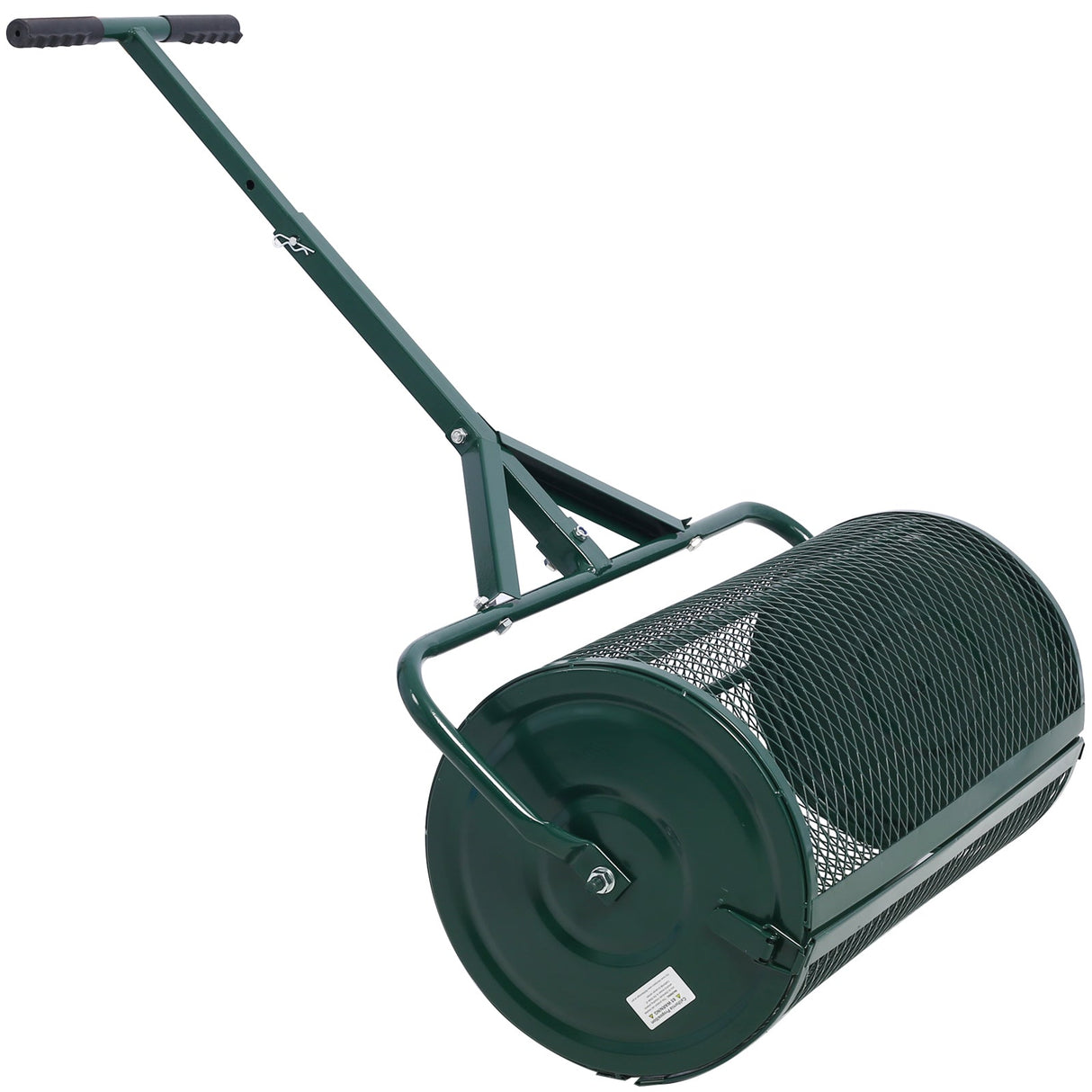 24inch Peat Moss Compost Spreader Metal Mesh T Shaped Handle Steel - Green - Fab Heavy Parts