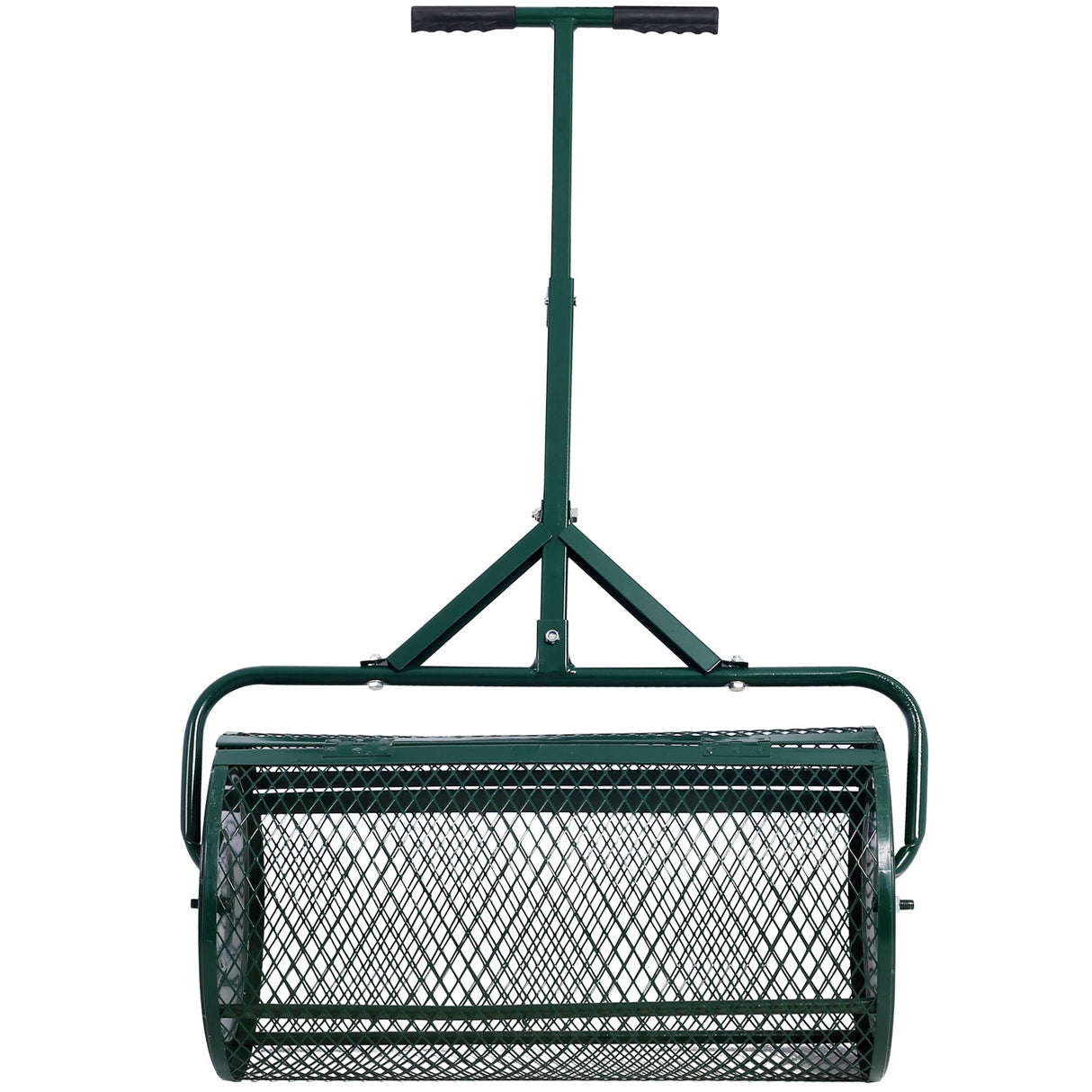 24inch Peat Moss Compost Spreader Metal Mesh T Shaped Handle Steel - Green - Fab Heavy Parts