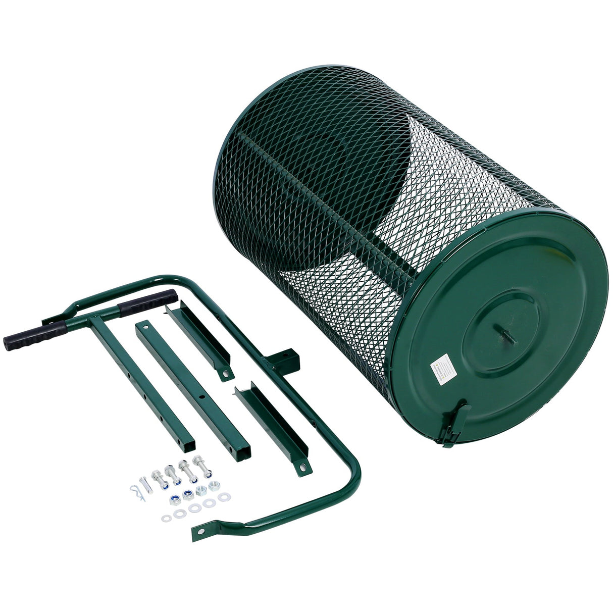24inch Peat Moss Compost Spreader Metal Mesh T Shaped Handle Steel - Green - Fab Heavy Parts