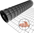 24inch x 50ft Black Vinyl Coated Hardware Cloth 2' X 3' 16Ga Welded Wire Mesh Fence PVC Coated Welded - Fab Heavy Parts