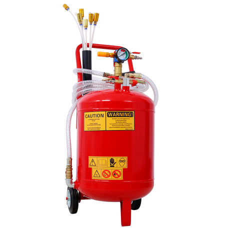 24L 6.3 Gallon Air Pneumatic Waste Oil Extractor Portable Oil Drain Tank Professional Integrated Level Gauge - Fab Heavy Parts