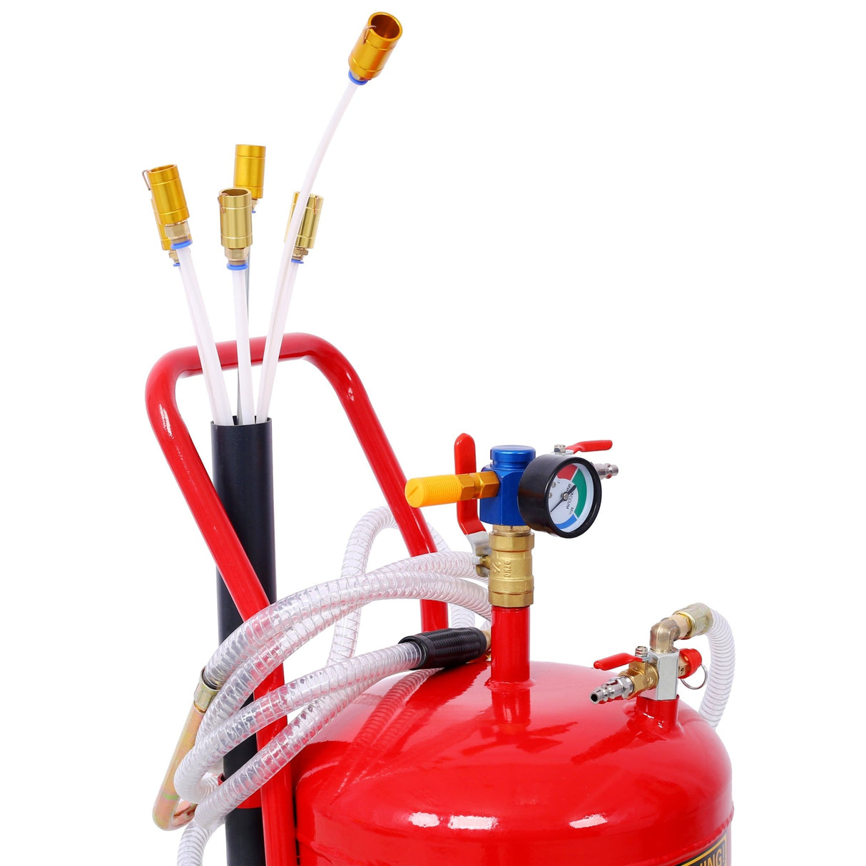 24L 6.3 Gallon Air Pneumatic Waste Oil Extractor Portable Oil Drain Tank Professional Integrated Level Gauge - Fab Heavy Parts