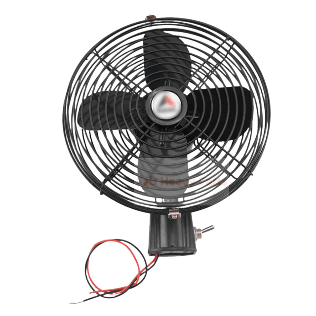 24V 8 Inch Cab Fan Air Circulating Fan for Excavator Loader Backhoe Tractor - Fab Heavy Parts