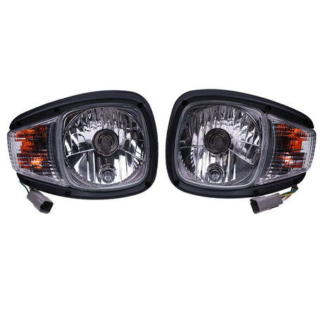 24V Headlight 195 - 0190 1950190 195 - 0189 1950189 Left and Right Fits for Caterpillar CAT 236D 242D 246C 246D 256C 262C 262D 272C 272D - Fab Heavy Parts