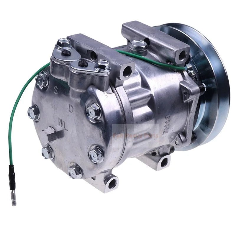 24V SD7H13 A/C Compressor 4674027 Fits for John Deere Excavator 60D 60G - Fab Heavy Parts