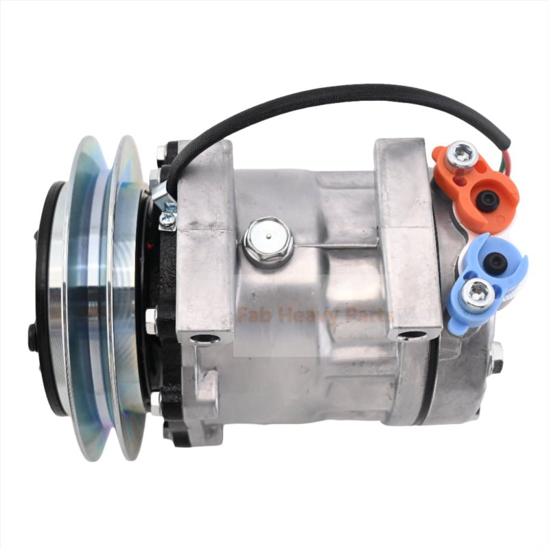 24V SD7H13 A/C Compressor LC91V00001F1 Fits for Kobelco Excavator SK160LC SK200 - 6 SK210LC SK250LC SK290LC SK330LC SK480LC - Fab Heavy Parts