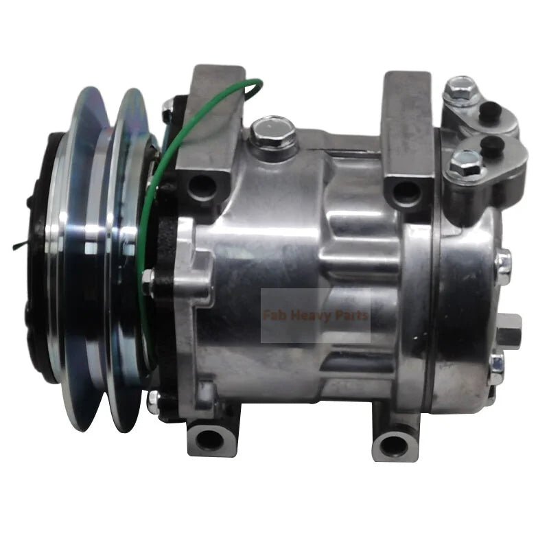 24V SD7H13 A/C Compressor YX91V00001F1 Fits for New Holland Excavator E135B E175B E215B E130 EH130 E200SR E235SR - Fab Heavy Parts