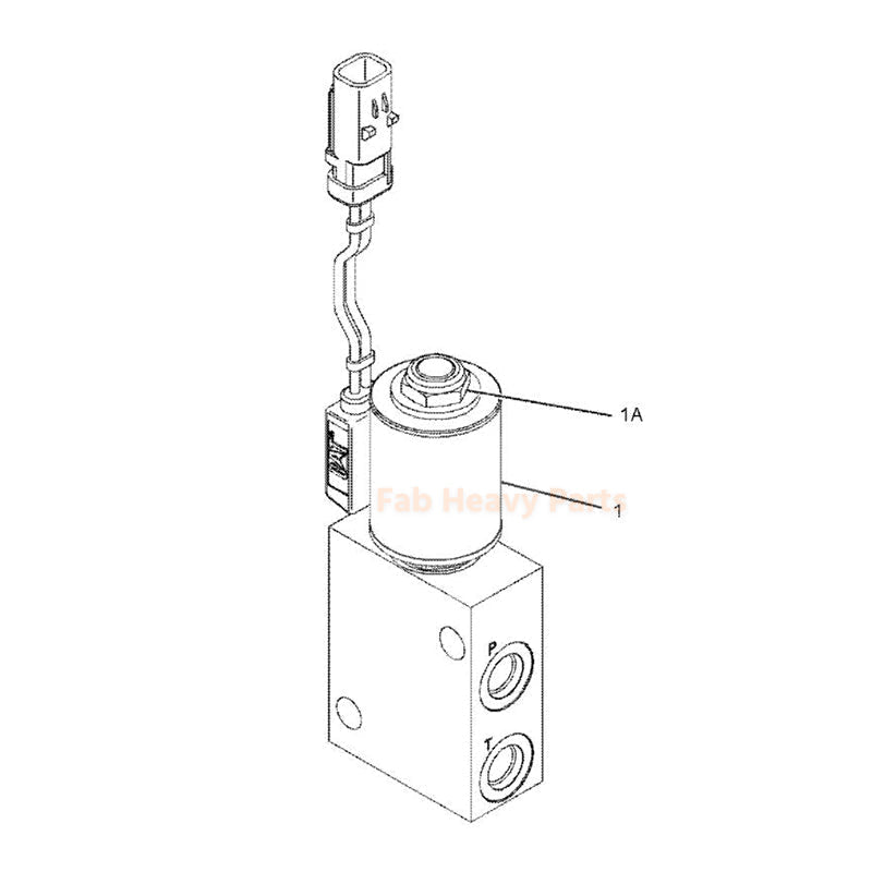 24V Solenoid Valve 368 - 8651 3688651 Fits for Caterpillar CAT 311D LRR 312D 314E LCR 320D 324D 336D 345C 345D 349D M313D M316D M322D - Fab Heavy Parts