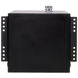 25 Gallon 12 Gauge Steel Hydraulic Fluid Reservoir Tank with Inlet 2' FNPT and Outlet 1 - 1/4' FNPT Side Vertical - Mount With Temp and Sight Gauge - Fab Heavy Parts